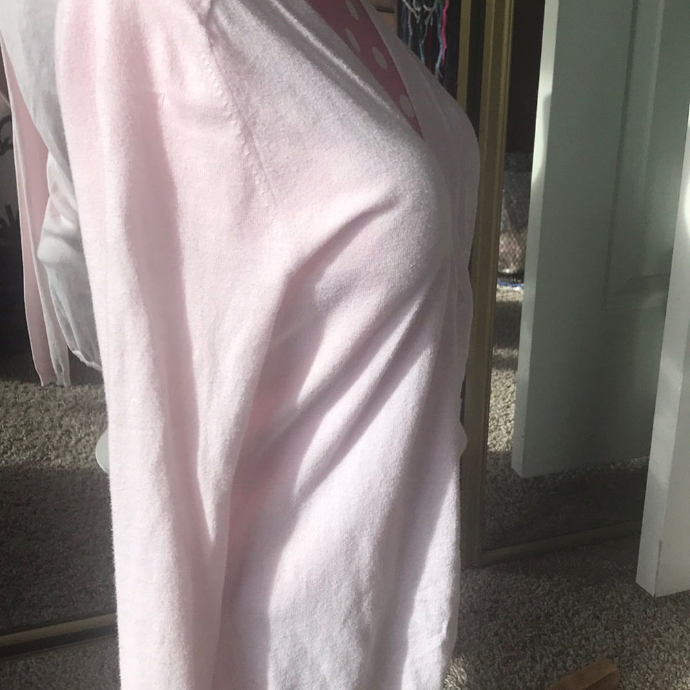 J. Crew Light Pink Cotton Cardigan Size SM - Picture 4 of 6